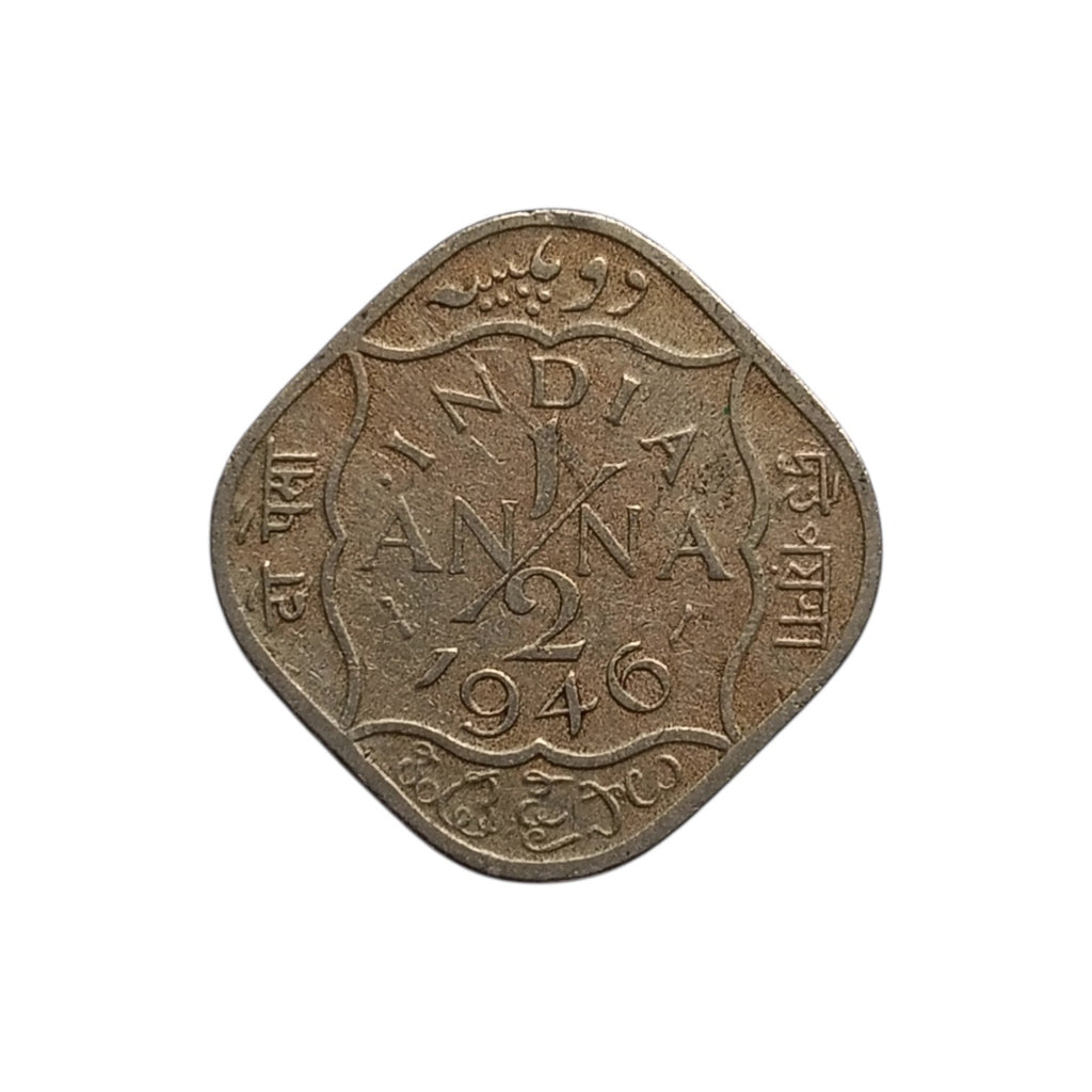 1946 1/2 Anna coin - George 6th king