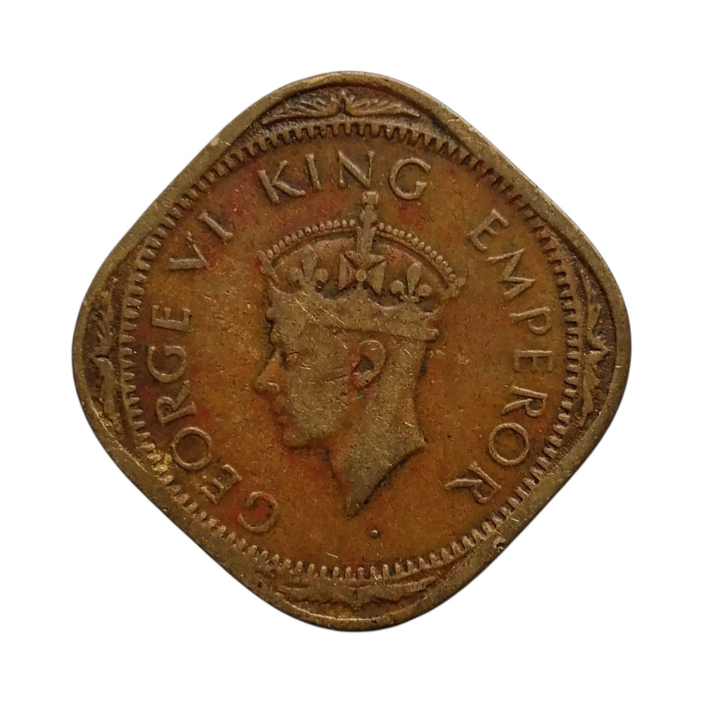 1942 2 Annas coin - George 6th king