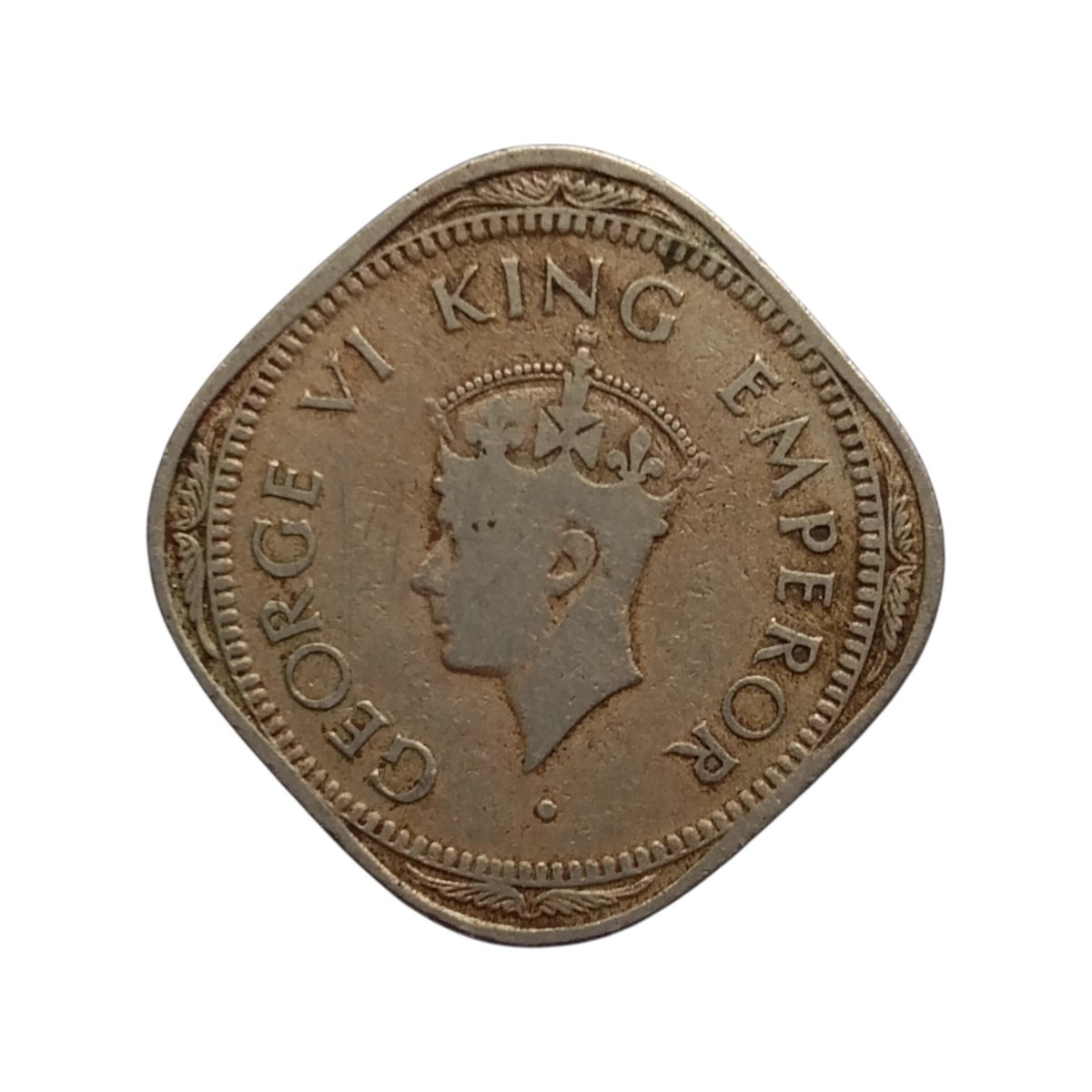 1946 2 Annas coin - George 6th king