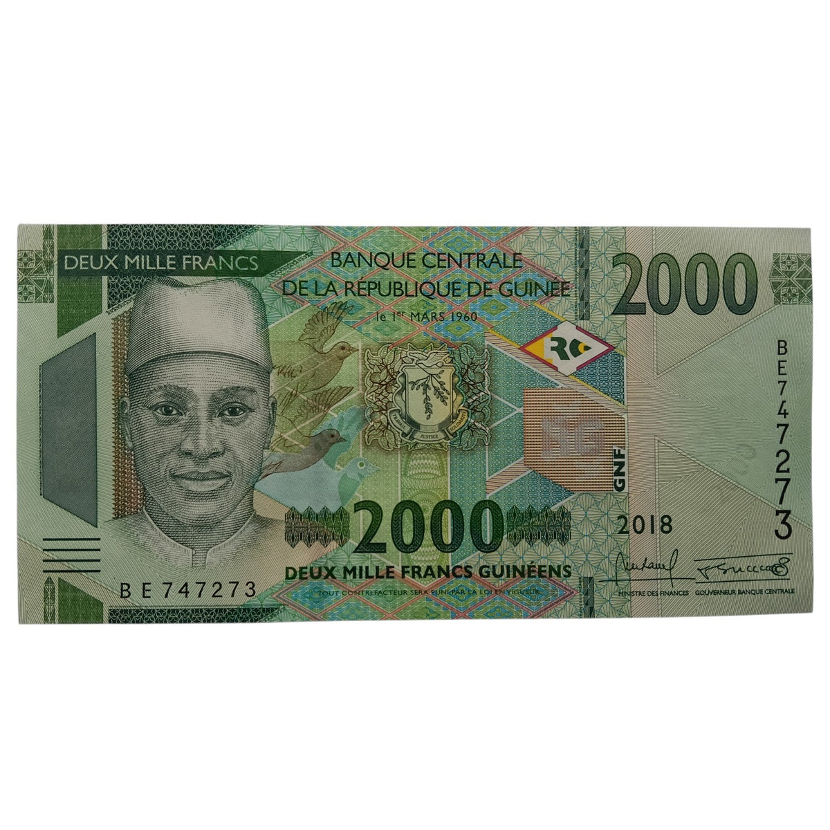 Guinea 2000 Francs Guineens UNC note