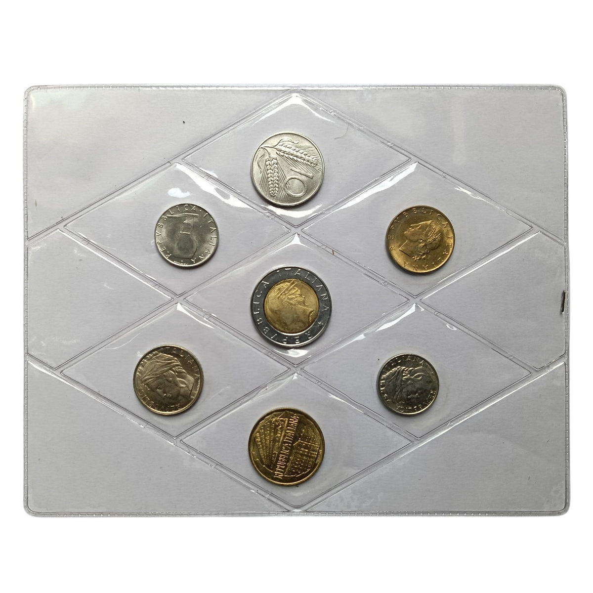 1996 Italy UNC set of 7 coins