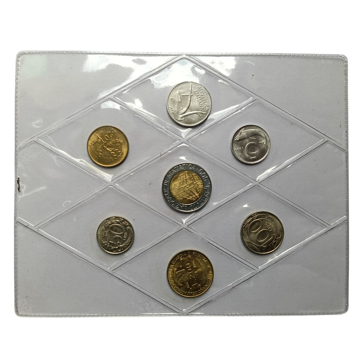 1996 Italy UNC set of 7 coins