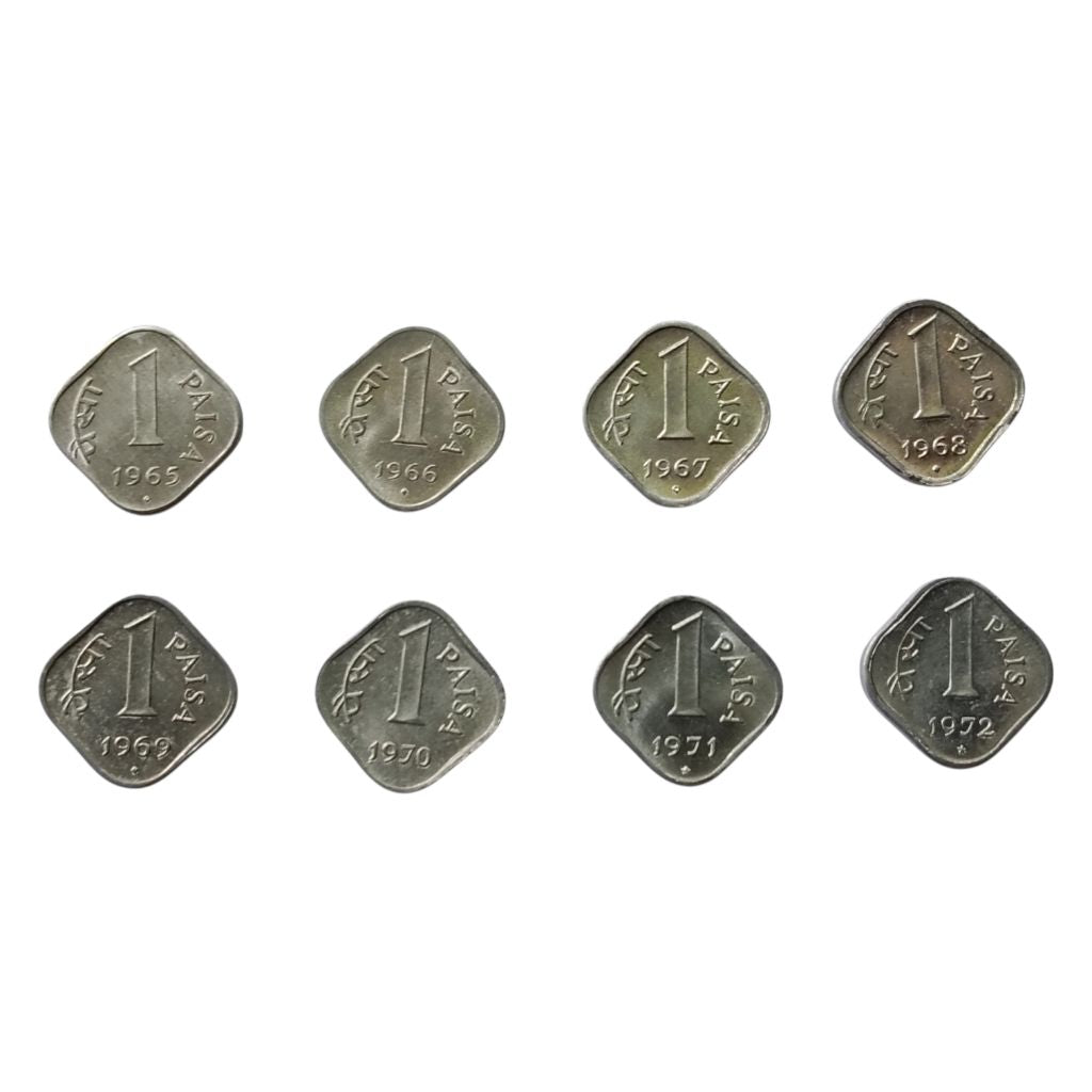 1965 to 1972 All Year Wise Set of 1 PAISA - UNC