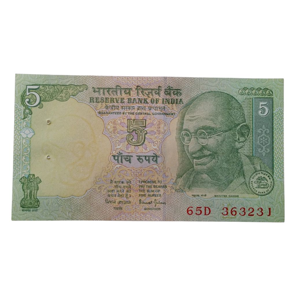 2002 - 2003 5 Rupees UNC Note - Bimal Jalan