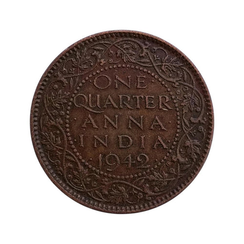 One Quarter Anna Coin - George 6th King