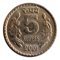 2001 5 Rupees GEM UNC Coin - Hyderabad Mint