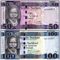 South Sudan UNC Set of 50 & 100 Pounds