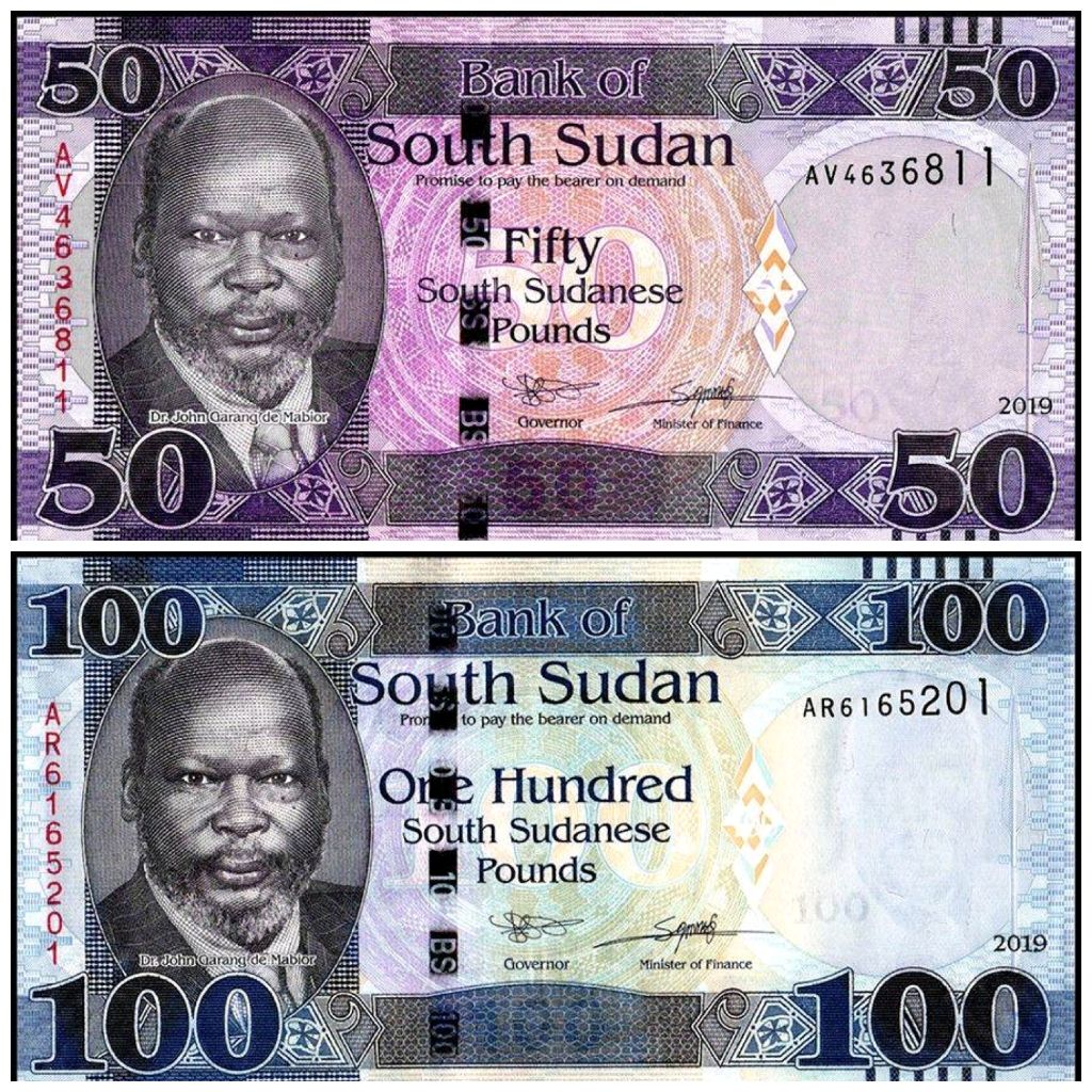 South Sudan UNC Set of 50 & 100 Pounds