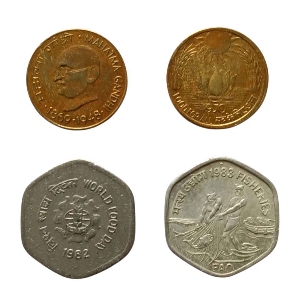 20 Paise Full Set of 4 Commemorative Coins