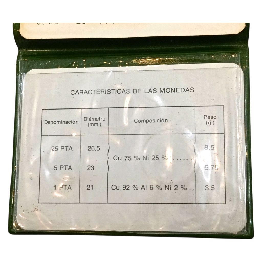 Spain Proof Set - 1977 - 3 Coins Set With Details & Pouch