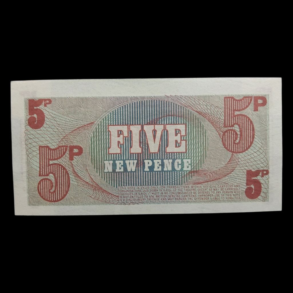 1972 British Armed Forces 5 Pence - Military voucher