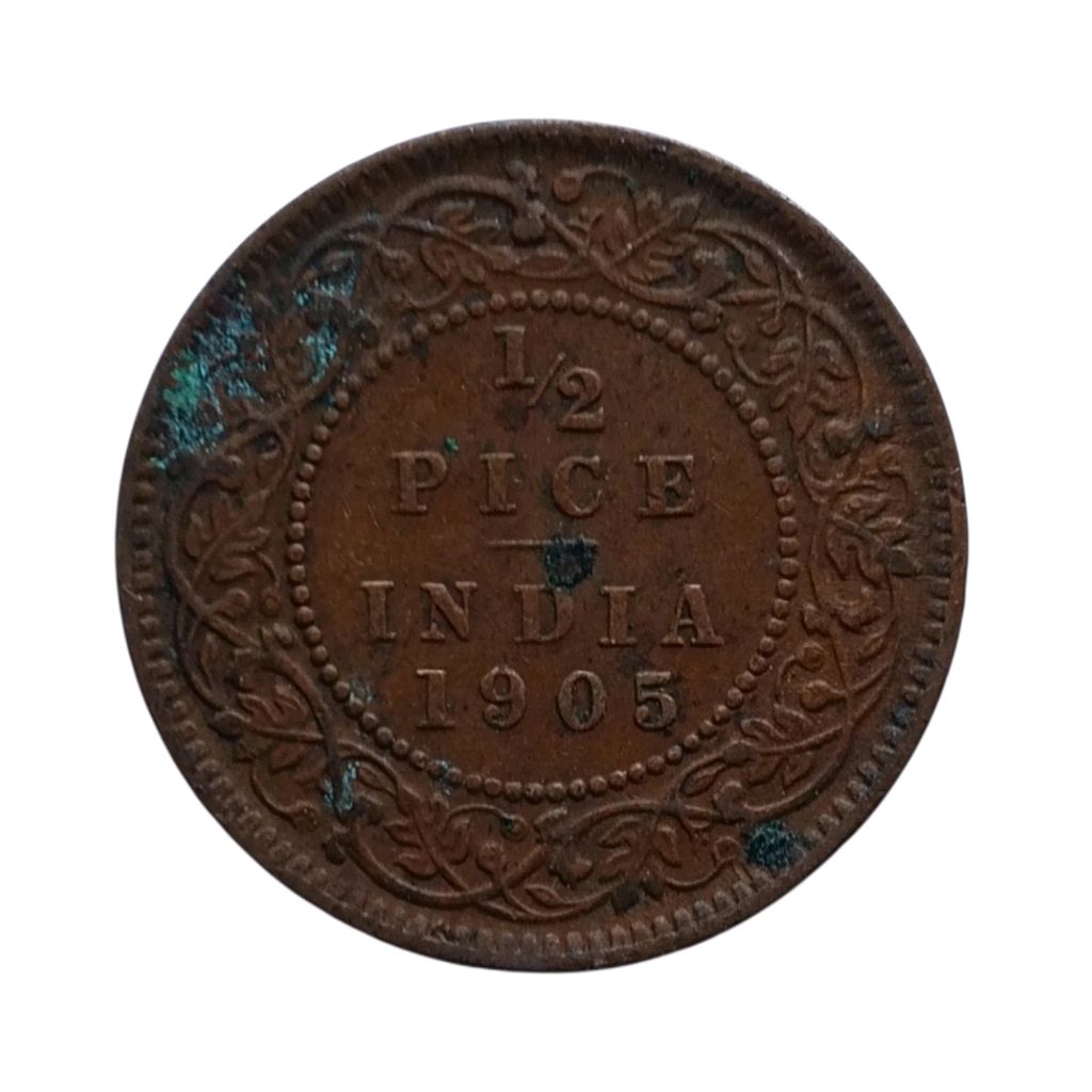 (1903 - 1910) 1/2 Pice Coin - Edward 7th King