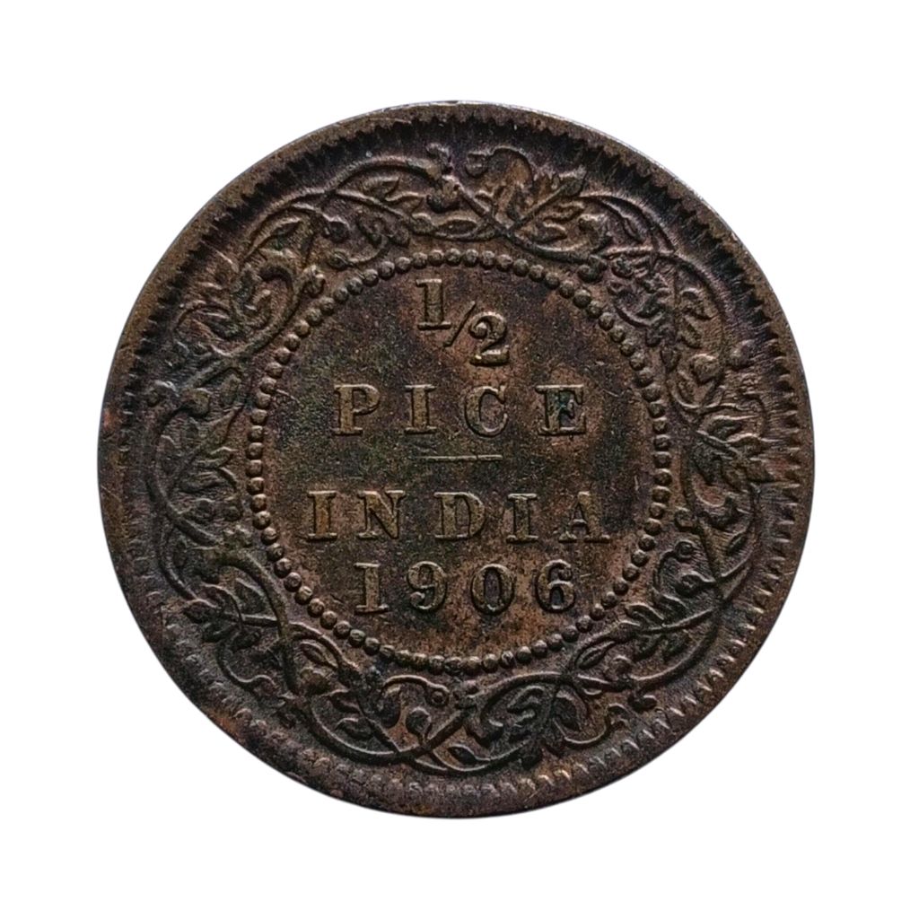 (1903 - 1910) 1/2 Pice Coin - Edward 7th King