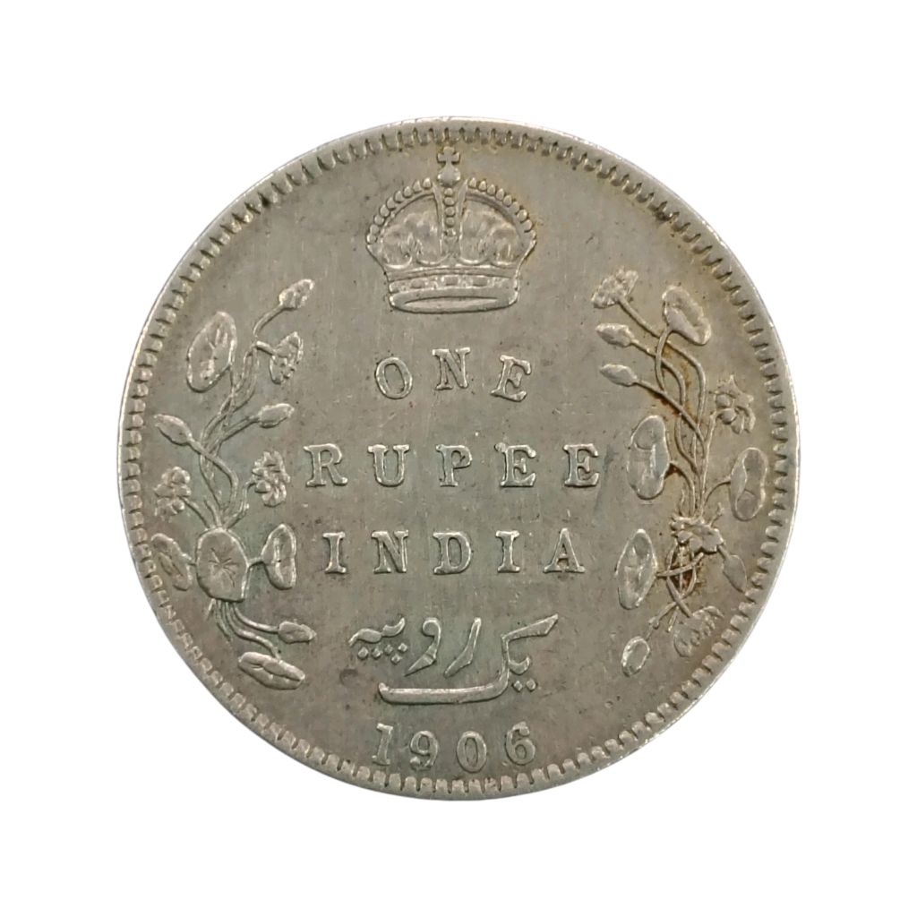 1906 1 Silver Rupee - Edward 7th King