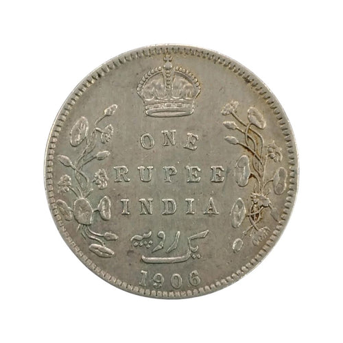 1906 1 Silver Rupee - Edward 7th King
